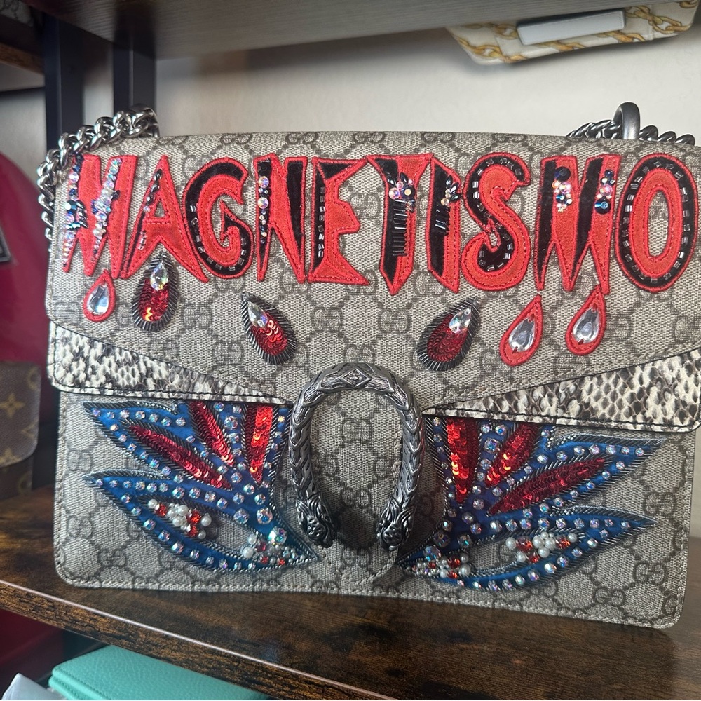 Rare Authentic Gucci Dionysus Python Embroidered … - image 3